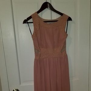 Blush maxi dress